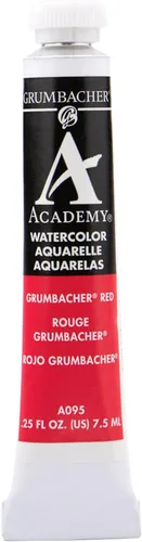 Vista 21 de Grumbacher Academy - Pintura de acuarela, 0.25 onzas, tono medio rojo cadmio (A029)
