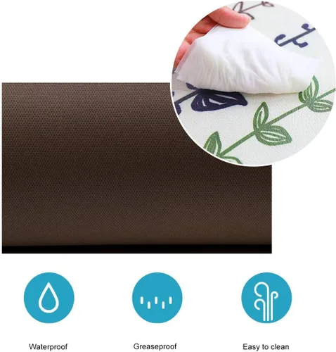 Vista 8 de Elegante tapete acolchado para puerta de baño y cocina, diseño de tulipán, color verde azulado, lavable, tapete para fregadero de piso, impermeable
