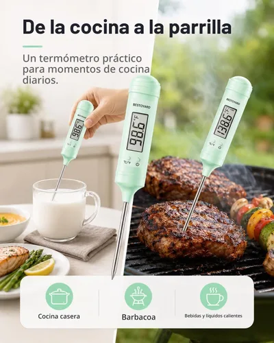 Vista 4 de BESTOYARD Medidor de temperatura para uso alimentario – Medición precisa de temperatura para leche de bebé, fórmula de leche para bebés, cocina