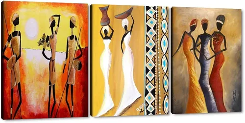 Vista 97 de MAMAGO Lienzo decorativo para pared, pintura de belleza dorada y negra, fotos de mujeres africanas, hermosos pósteres de mujer negra, impresiones