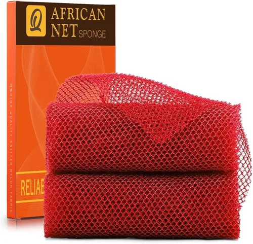 Vista 9 de UJFQBH African Net Sponge Authenti, exfoliante corporal para espalda y zonas de difícil acceso, exfoliante diario suave para limpieza profunda Gris