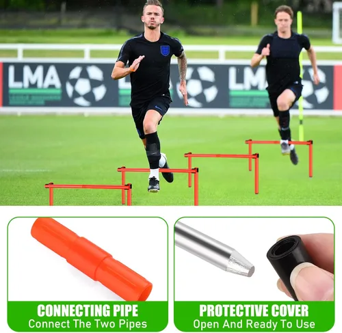 Vista 5 de TOBWOLF 6PCS 6FT Adjustable Soccer Agility Training Poles For Speed & Agility Training, Detachable Sports Training Speed Sticks, Slalom Pole Set