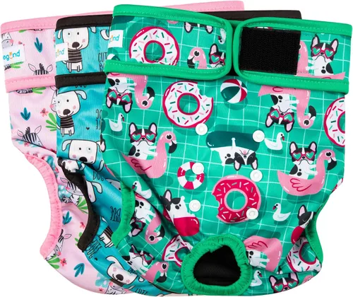 Vista 7 de Paw Legend Pañales lavables y reutilizables para perras, pañales para perras (3 unidades, XS)