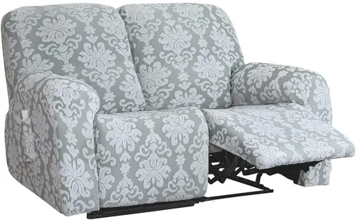 Vista 10 de JOKIVTOU Funda elástica para sillón reclinable con bolsillo, fundas de sofá reclinable de jacquard con estampado, protector de muebles con parte