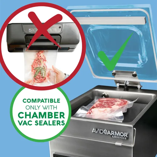 Vista 2 de Bolsas de sellado al vacío Avid Armor – 15 x 20 cm – Paquete de 250 – Bolsas resistentes de grado comercial, libres de BPA para Sous Vide