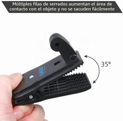 Vista 3 de Soporte de correa de mochila con clip rápido compatible con Gopro Hero 11/10/9/8/7/6 (2018)/5 Negro, DJI Osmo Action y más Conjunto 1