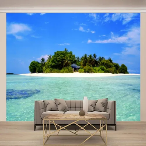 Vista 24 de Murales de pared 3D de bosque de invierno, ramas de árbol, papel tapiz autoadhesivo extraíble para sala de estar, dormitorio, decoración de pared