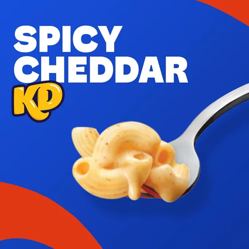 Vista 4 de Kraft Dinner Macarrones y queso cheddar picantes, 5.50 oz (paquete de 12), importados de Canadá