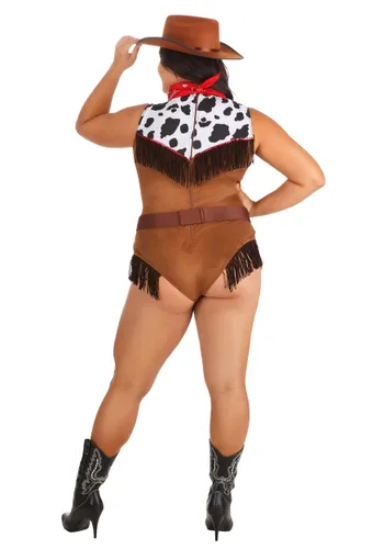 Vista 2 de Disfraz de Mujer Plus Size Estrella del Lejano Oeste Multicolor