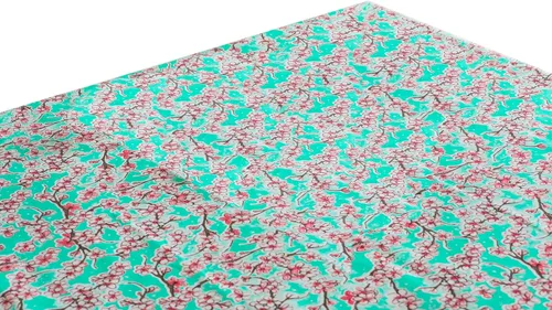 Vista 22 de Alux - Mantel de plástico con flores de hibisco para patios, picnic y mesas de cocina, azul y rojo, vinilo de plástico, mantel de plástico