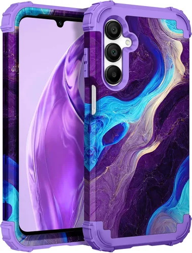 Vista 111 de Hocase Funda para Galaxy A37 5G, protección resistente a prueba de golpes, parachoques de goma de silicona suave+funda protectora híbrida