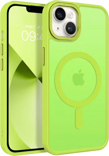 Vista 21 de BENTOBEN Funda magnética para iPhone 13 y iPhone 14 [compatible con Magsafe] Funda translúcida mate para iPhone 13/14, delgada, a prueba de golpes