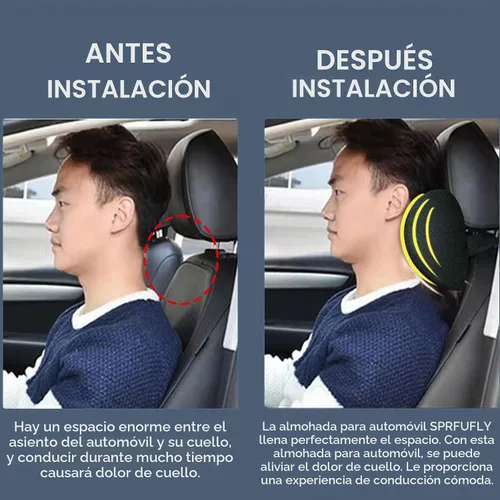 Vista 6 de Almohada súper cómoda para reposacabezas de automóvil, ajuste universal Paquete de 1/Negro/Súper Cómodo