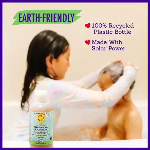 Vista 9 de California Kids Shampoo + Gel de baño Chillax Lavender Body Wash Cuidado suave de la piel para niños + adolescentes 100% a base de plantas