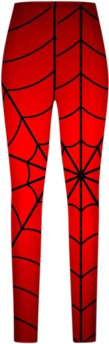 Vista 4 de Pantalones de descanso de Halloween para mujer, divertidos leggings con estampado de telaraña, control de abdomen, pantalones de fitness, mallas