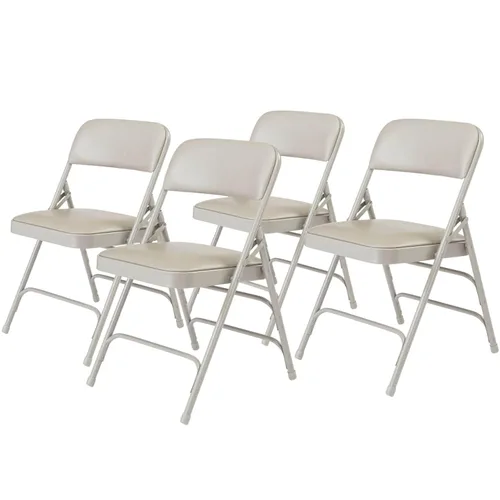 Vista 8 de National Public Seating - Sillas plegables portátiles acolchadas de alta calidad, serie 1300, tapizadas, sillas plegables resistentes
