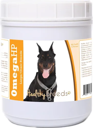 Vista 73 de Healthy Breeds Affenpinscher Omega HP - Masticables suaves para piel y pelaje, 60