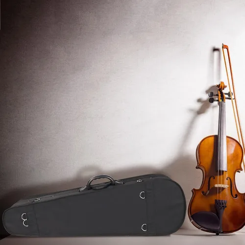 Vista 2 de Estuche básico, profesional, rígido, liviano, con forma triangular, para violín, de la marca ADM , Talla full