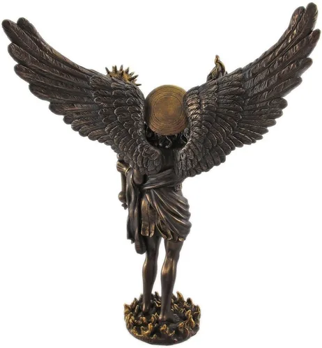 Vista 2 de Pacific Giftware PTC - Figura de estatua religiosa de resina de Arcángel Uriel con lanza de 12.75 pulgadas