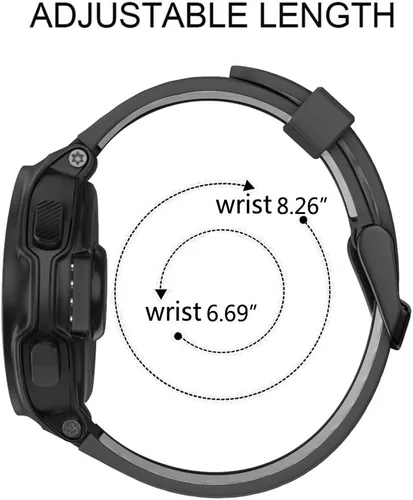 Vista 5 de ISABAKE Correa de reloj de repuesto para Garmin Forerunner 735XT/Approach S20 S5 S6 Correa de silicona suave con hebilla de metal compatible