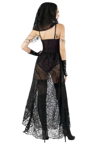 Vista 2 de Disfraz Sexy de Sacerdotisa Oscura para Mujer Multicolor