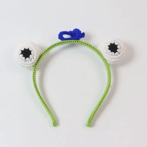 Vista 8 de Pumnao Diadema de alienígena, diadema de ojos de monstruo, diadema de felpa linda para fiestas temáticas para niñas y niños