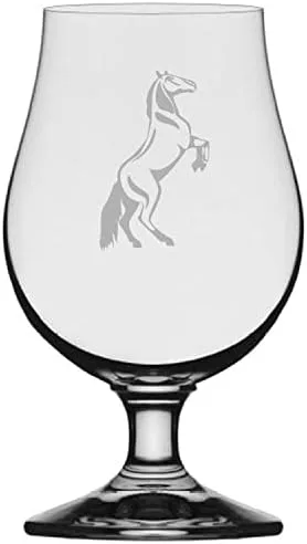 Vista 2 de Abaco Barb Body Horse - Vaso de cerveza Iona grabado (13.25 onzas)