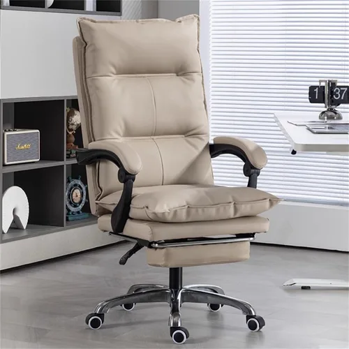 Vista 8 de Silla de oficina de respaldo alto, silla de escritorio para computadora, silla ejecutiva ergonómica, silla giratoria reclinable con reposapiés
