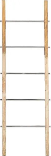 Vista 2 de Deco 79 Escalera rectangular de madera contemporánea, 19 x 2 x 59 pulgadas, marrón