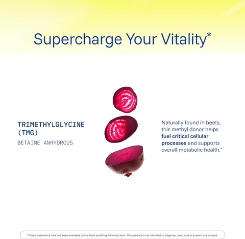Vista 5 de ProHealth Longevidad TMG Supplements (trimetilglicina), betaína anhidra - 1,000 mg, 120 tabletas - Soporte de metilación (120