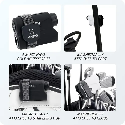 Vista 6 de Gogogo Sport Vpro Telémetro láser GS24B y correa de montaje magnética ajustable universal