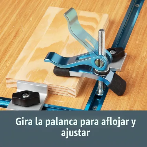 Vista 4 de POWERTEC 2 unidades, abrazadera de leva de 1/4"-20, abrazadera de palanca con pernos de riel en T de 3", abrazadera de riel en T para prensa