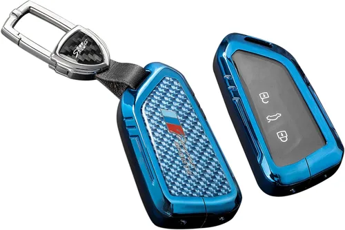 Vista 15 de Funda para llavero BMW con llavero, fibra de carbono real, protección de aleación de zinc, compatible con BMW 1 3 4 5 6 7 Series X1 X3 X4 M5 M6 GT3