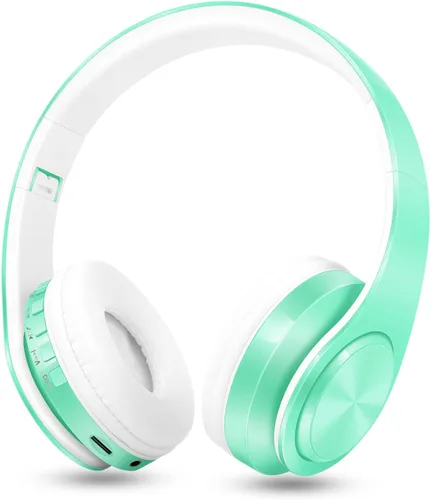 Vista 11 de RAT TAIL V5.0 Auriculares Bluetooth sobre la oreja, auriculares estéreo inalámbricos y con cable plegables micro SD/TF, FM para teléfono celular