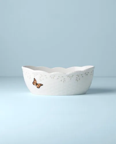 Vista 3 de Lenox 894107 Cesta de pan Butterfly Meadow, vajilla de Pascua