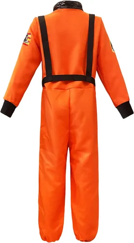 Vista 2 de KuKiee Disfraz unisex de astronauta para niños, disfraz de Halloween para niños y niñas