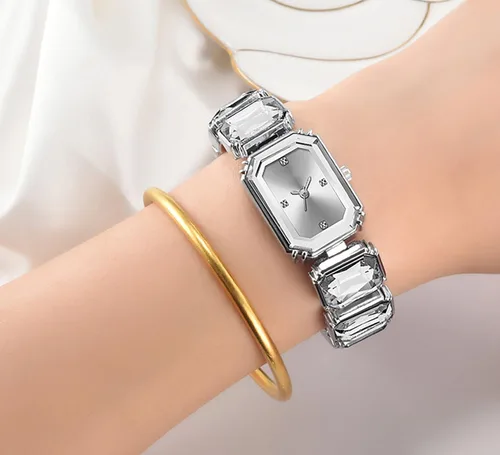 Vista 2 de BESTKANG Reloj de pulsera de cristal de lujo para mujer, reloj impermeable de moda