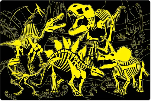 Vista 4 de The Learning Journey Puzzle Doubles que brilla en la oscuridad – Dinos – Rompecabezas preescolar de 100 piezas que brilla en la oscuridad