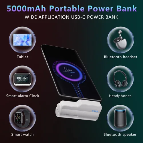 Vista 14 de Saqico Battery Pack for Oculus Quest 2/3/3S, 5000mAh Extended Power with Multi-Colors RGB Lights, Lightweight and Portable VR Extend Power