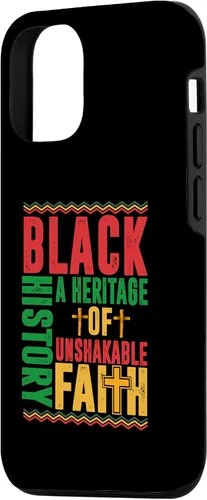 Vista 2 de Funda cristiana para iPhone 15 Heritage Of Unshakable Faith Black History Month