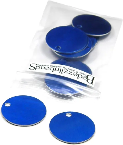 Vista 4 de 20 encantos de monedas de aluminio anodizado redondo plano de 1 pulgada en blanco para estampado de grabado