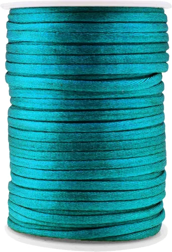 Vista 99 de Mandala Crafts Cordón de satén de cola de rattail de 0.02 in para nudos chinos de macramé