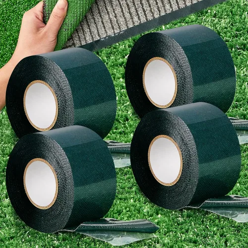 Vista 13 de Gersoniel 2 rollos de cinta de césped de doble cara de 2 pulgadas x 16.5 pies para alfombra de césped artificial, cinta de césped artificial