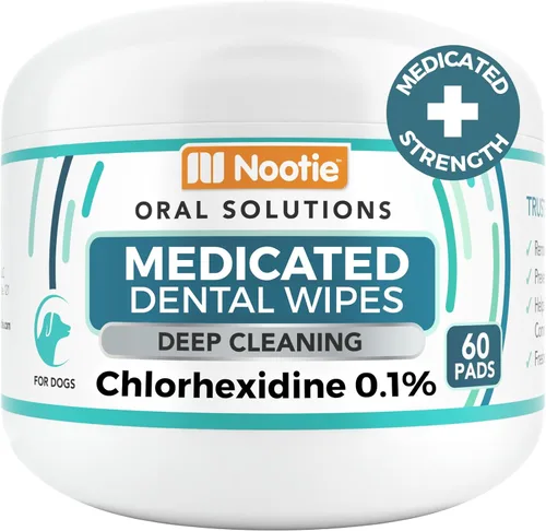 Vista 6 de Nootie Gel dental medicado para perros, ambientador de aliento para perros, limpia los dientes de los perros - Previene la placa y el sarro