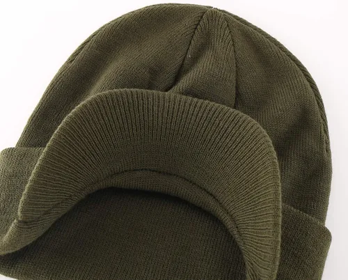Vista 59 de Home Prefer - Gorro de invierno para hombre con visera, cálida y doble punto.