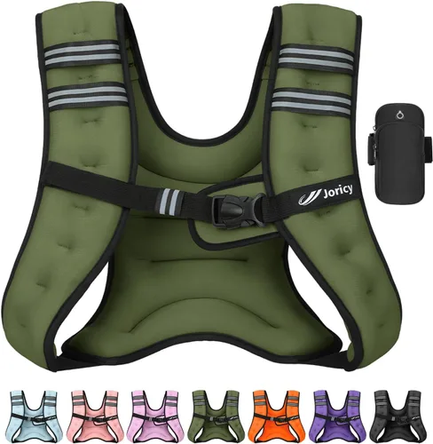 Vista 11 de Chaleco con peso unisex, con franja reflectante para correr, entrenamiento, caminar, entrenamiento de fuerza, pérdida de peso, fitness