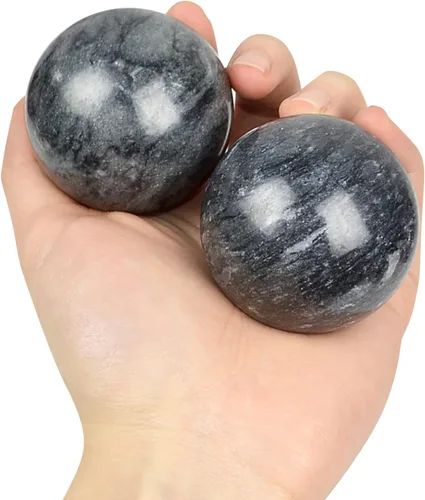 Vista 3 de Pelota de jade natural Baoding de 1.9 pulgadas para ejercicios de salud china, bolas de masaje para aliviar el estrés
