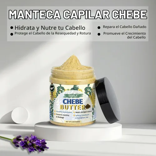 Vista 8 de WOZUTUNT 8.8 oz Mantequilla de Chebe para el Crecimiento, Engrosamiento y Humectación del Cabello - Mantequilla de Crema para el Cabello de Alta