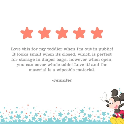 Vista 5 de Disney Baby by J.L. Childress - Cambiador portátil de cuerpo completo para bebé, Mickey Black, 19 x 30 pulgadas (paquete de 1)