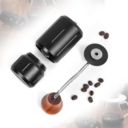 Vista 3 de Mini molinillo de café manual, molinillo de café de mano, capacidad de 0.88 onzas de grano de café con rebaba cónica, 12 molinillo ajustable ajuste
